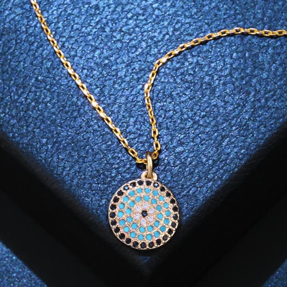 LAST 1 - Evil eye necklace gold - Picture 8 of 8